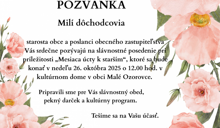 Úcta k starším - 2025 