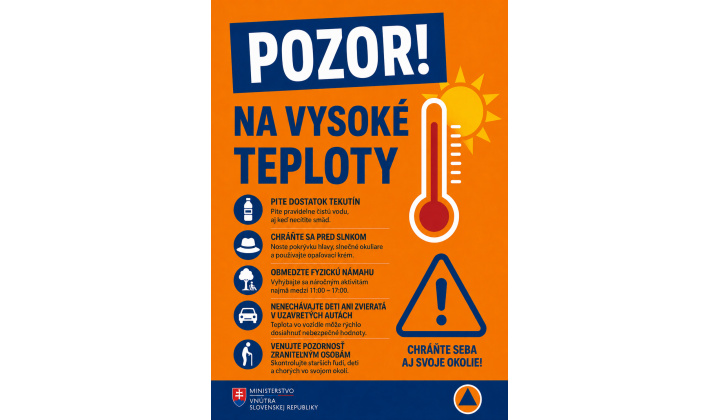 POZOR NA VYSOKÉ TEPLOTY !