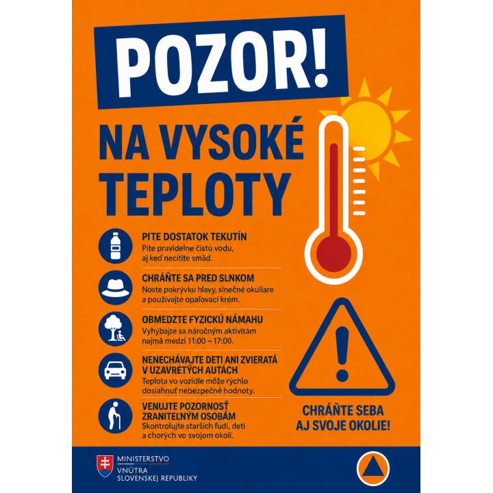 POZOR NA VYSOKÉ TEPLOTY !